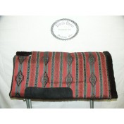 Red Aztec Built Up Cut Back Saddle Pad